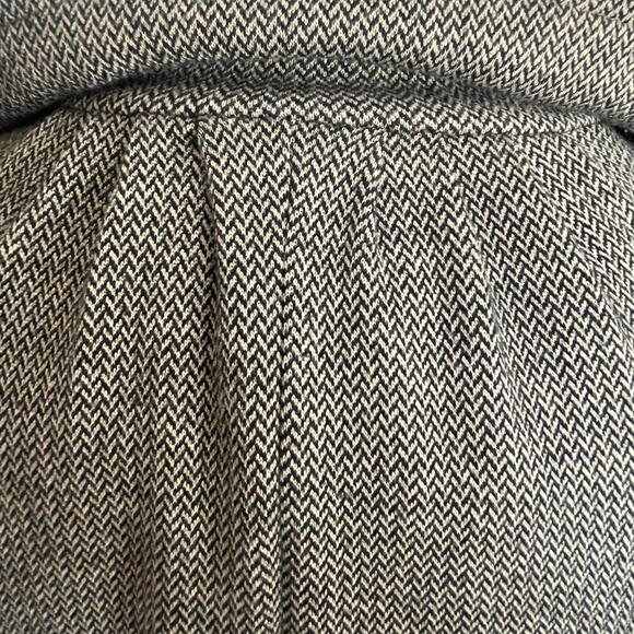 Live A Little Herringbone Swing Coat Jacket Fur Cuffs SMALL Retro 50s 60s Fall - Picture 8 of 12